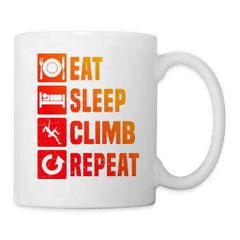Sportklettern Geschenkidee für eine Bergsportlerin - Tasse - Weiß - Rechts