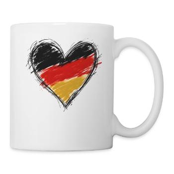 Drapeau du cœur Allemagne - Mug blanc - blanc - Droite