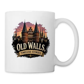 Lübeck Stadmauer - Tasse - Weiß - Rechts