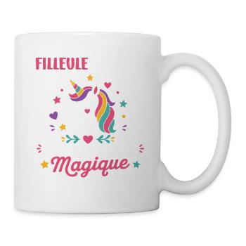 Filleule Licorne Magique Arcenciel - Mug blanc - blanc - Droite