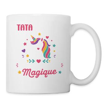 Tata Licorne Magique - Mug blanc - blanc - Droite