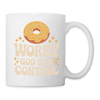 Inquiétude du Donut : Dieu contrôle - Mug blanc - blanc - Droite
