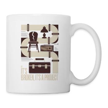 Kaputt? Projekt | Upcycling Reparatur - Tasse - Weiß - Rechts