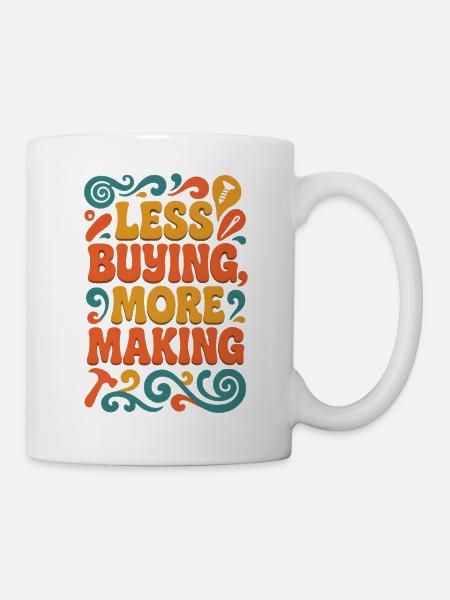 Weniger kaufen | Upcycling Selbermachen - Tasse - Weiß
