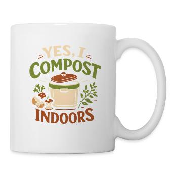 Compost intérieur | Jardinage urbain - Mug blanc - blanc - Droite