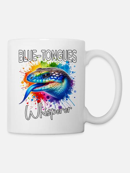 Blauzungenskink Flüsterer - Tasse - Weiß