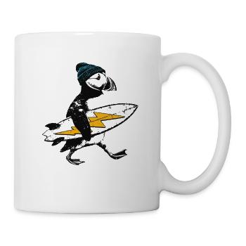 Surfer Papageitaucher  - Tasse - Weiß - Rechts