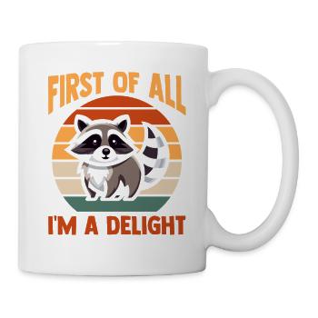 Raccoon Avant Tout Je Suis Un Plaisir Panda Poubelle - Mug blanc - blanc - Droite