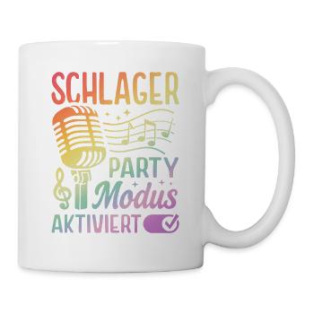 Schlager Party Schlagermusik Tanzparty Musik - Tasse - Weiß - Rechts