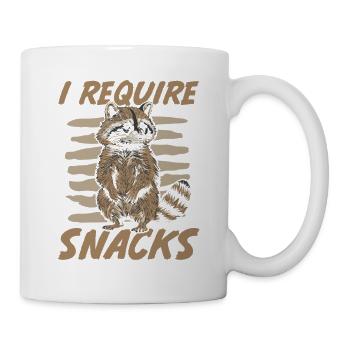 J’ai besoin de snacks poubelle Panda Raccoon - Mug blanc - blanc - Droite