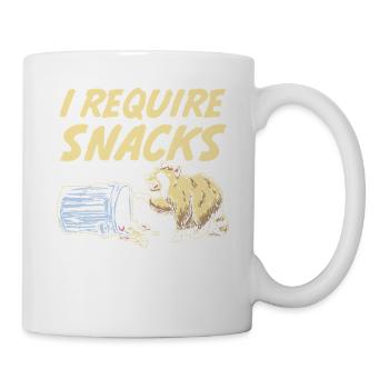 J’ai besoin de snacks poubelle Panda Raccoon - Mug blanc - blanc - Droite