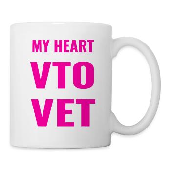 Heart Says VTO, Bills Say Vet - Mug - white - Right