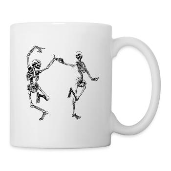 Skeleton Dance on Black - Mug - white - Right