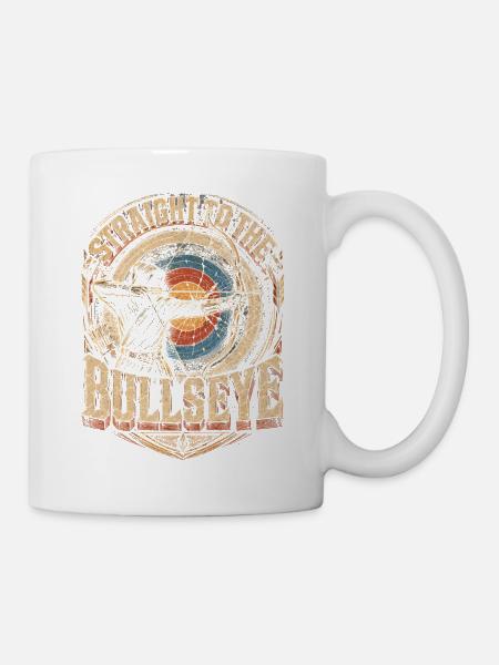 Bogenschießen Bogenschütze Straight To Bullseye - Tasse - Weiß