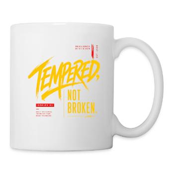 Tempered, Not Broken – Design streetwear motivatio - Mug - white - Right