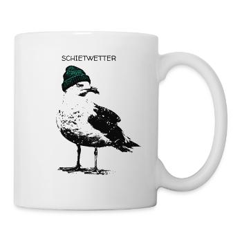 Schietwetter Möwe - Tasse - Weiß - Rechts