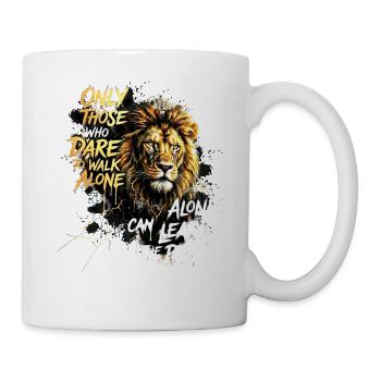 Leo Motivation Leader Saying - Mug - white - Right