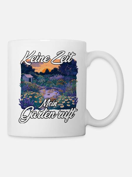 Schrebergarten Hochbeet Gemüsebeet Gartenfreund - Tasse - Weiß