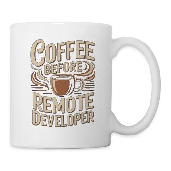 Remote Developer Coffee Remote Tech Coffee Lover - Mug - white - Right
