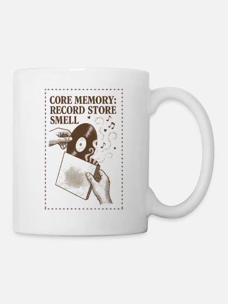 Kernerinnerung: Plattenladen | Vinyl - Tasse - Weiß