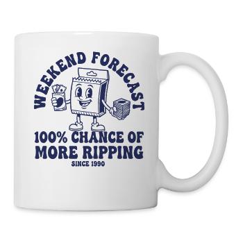 Prévisions du week-end : 100 chances de plus de trading intense - Mug blanc - blanc - Droite