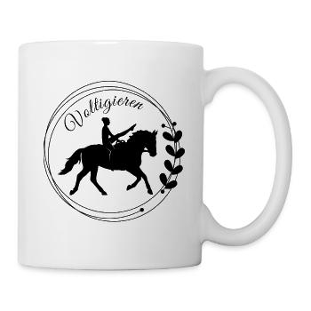 Voltigieren Mühle: Volti Pferdesport Pflichtübung - Tasse - Weiß - Rechts