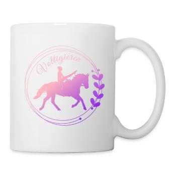 Voltigieren Mühle: Volti Pferdesport Pflichtübung - Tasse - Weiß - Rechts