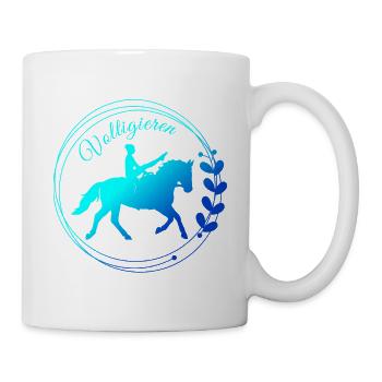 Voltigieren Mühle: Volti Pferdesport Pflichtübung - Tasse - Weiß - Rechts