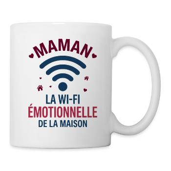 Maman La Wi-Fi Émotionnelle De La Maison - Mug blanc - blanc - Droite