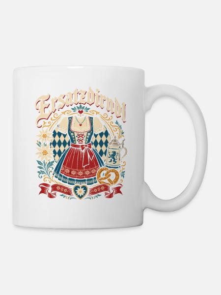 Bayerisches Dirndlzauber - Tasse - Weiß
