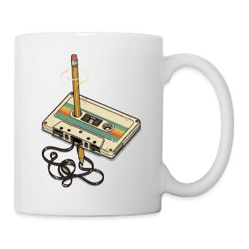 Kassette 90er Jahre Outfit 80er Party 90s Motto - Tasse - Weiß - Rechts