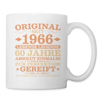 1966 Jahrgang 60 Jahre Absolut Einmalig - Tasse - Weiß - Rechts