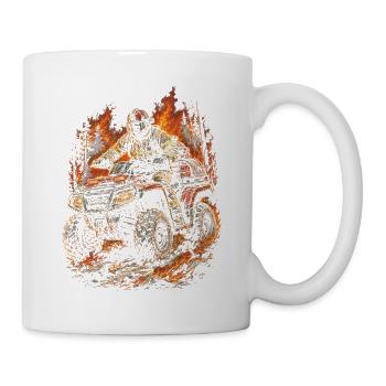 ATV Quad Conduite Quad Quad Quad Riders Pompier - Mug blanc - blanc - Droite