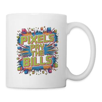 Game Developer Pixels Pay The Bills Web Developer - Tasse - Weiß - Rechts
