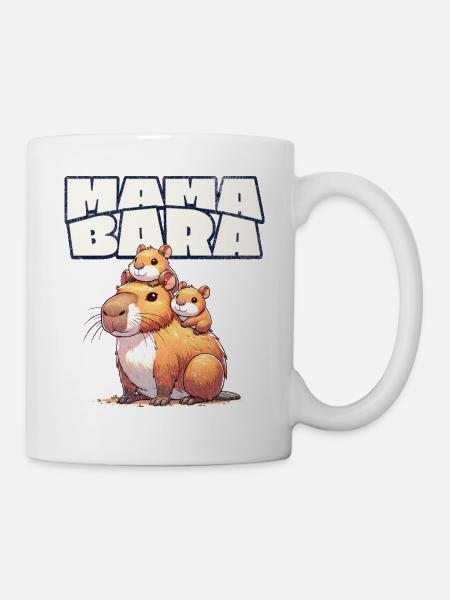 Mama Bara Capybara - Tasse - Weiß