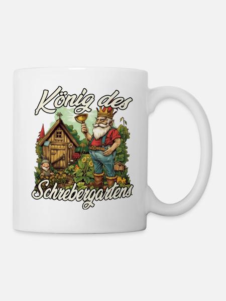 Gartenlaube Schrebergarten Gartenzwerg Hobbygarten - Tasse - Weiß
