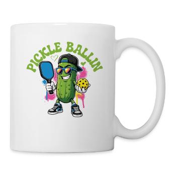 Joueur de pickleball Pickle Ballin - Mug blanc - blanc - Droite