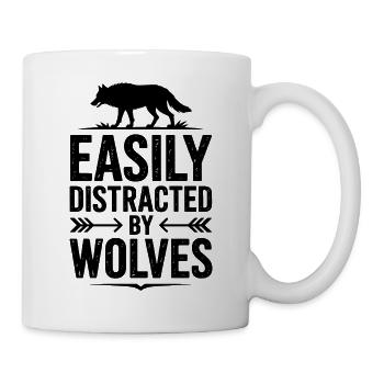 Paroles des loups Drôle de loup Don - Mug blanc - blanc - Droite