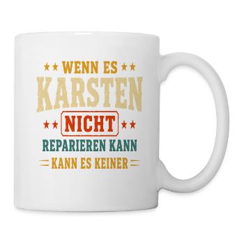 Wenn es Karsten nicht reparieren kann - Tasse - Weiß - Rechts