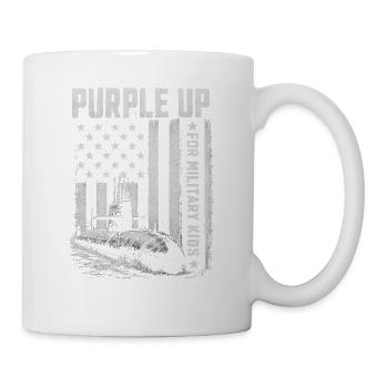 Purple for Military Kids (Subcategory Military Kid) - Mug - white - Right