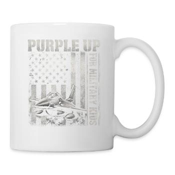 Purple Military Kids Fighter Jet Military Kid - Mug - white - Right