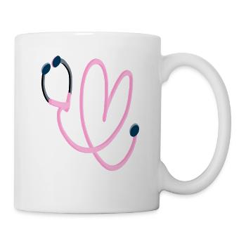 Pink Heart Stethoscope - Mug - white - Right