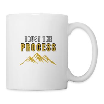 Trust The Process – Motivational Mountain Design - Mug - white - Right