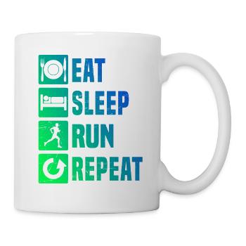 Geschenkidee für einen Running mit Running - Tasse - Weiß - Rechts
