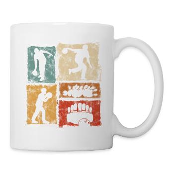 Quilles Skittles Vintage Graphique pour les Bowlers - Mug blanc - blanc - Droite
