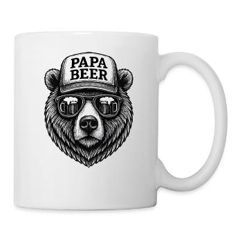 Papa Beer Father Bear Beer Humor Gift Idea - Mug - white - Right