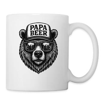 Papa Beer Father Bear Beer Humor Gift Idea - Mug - white - Right
