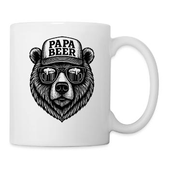 Papa Beer Father Bear Beer Humor Gift Idea - Mug - white - Right