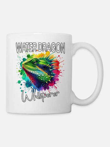 Chinesische Wasseragame Flüsterer - Tasse - Weiß