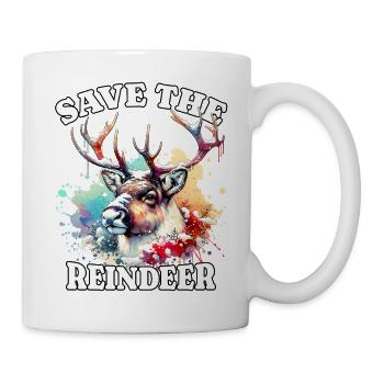 Rentier Save Reindeer - Tasse - Weiß - Rechts